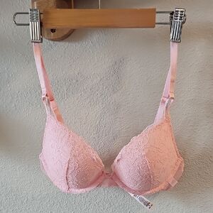Victoria's Secret Pink Lace Bra with Adjustable Straps
